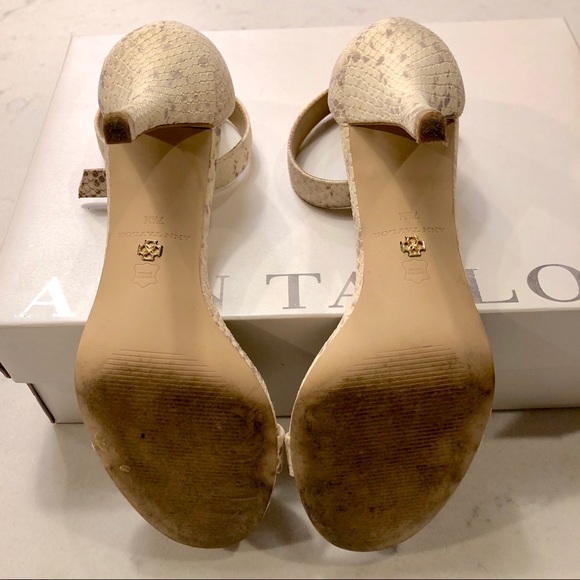 Snakeskin Ankle Strap Heels - Picture 7 of 8